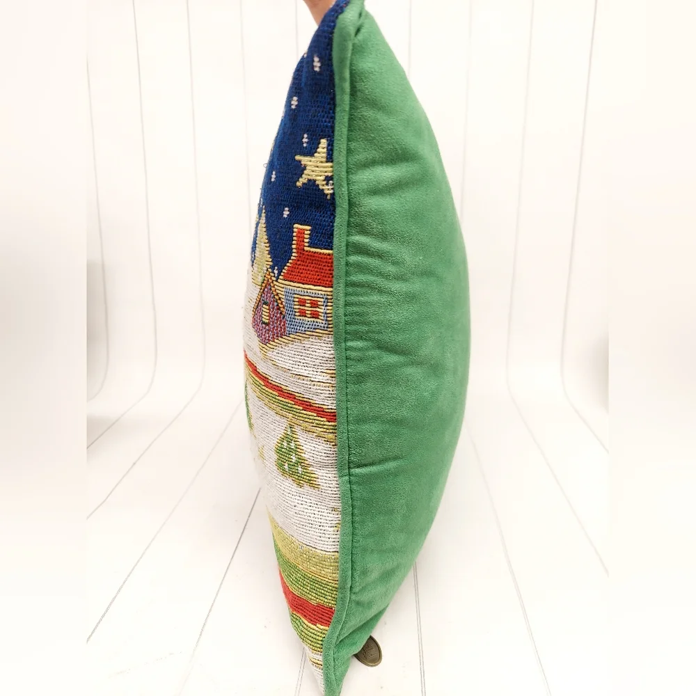 Pier 1 Snowman Train Holiday Pillow
